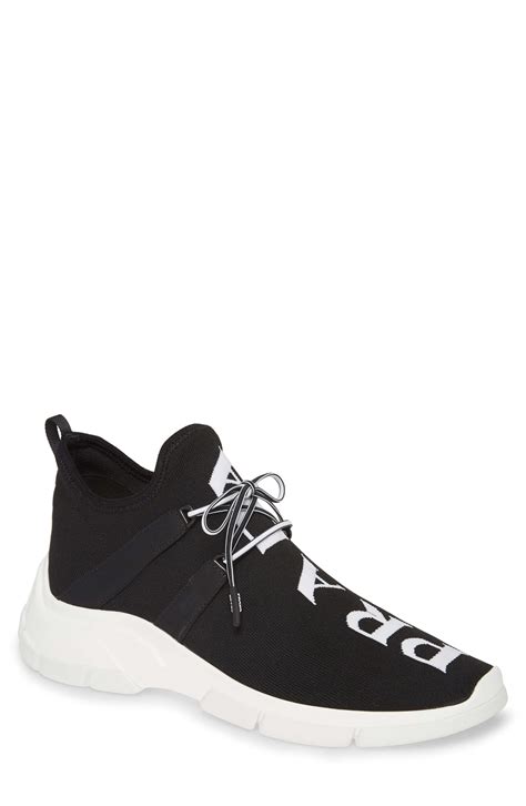 prada hologram knit sneaker|Prada downtown sneakers.